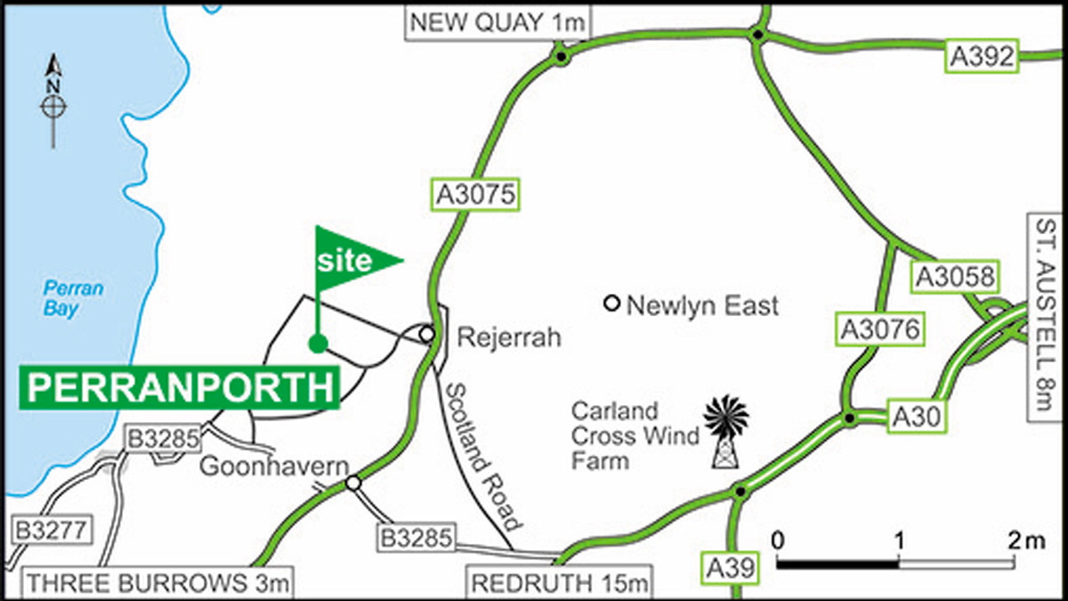 Map showing campsite location