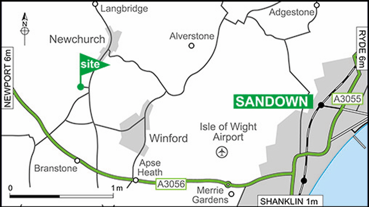 Map showing campsite location