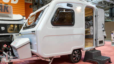 Freedom Caravans Microlite Sport Flare exterior, white, single axle