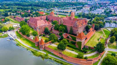 red brick Malbork Castle 