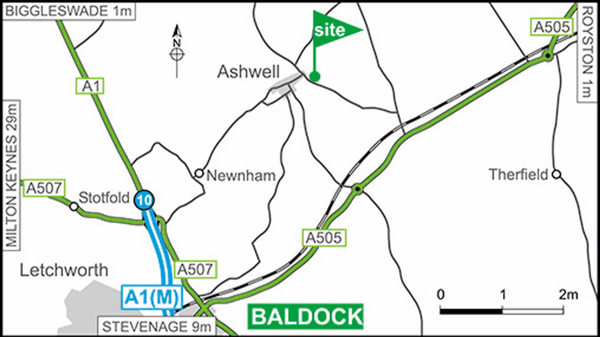 Map showing campsite location