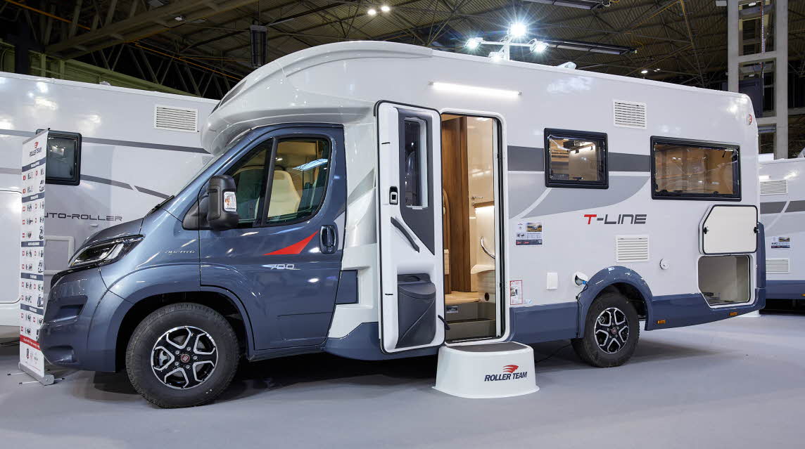 Coachbuilt, blue cab, blue graphics