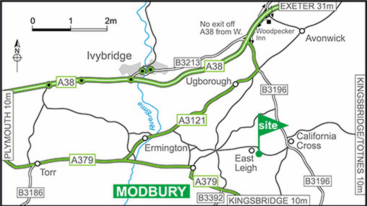 Map showing campsite location