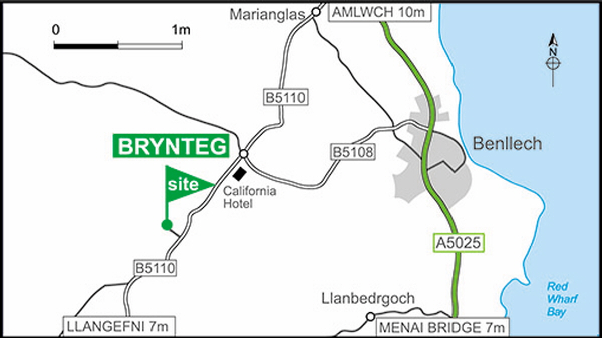 Map showing campsite location