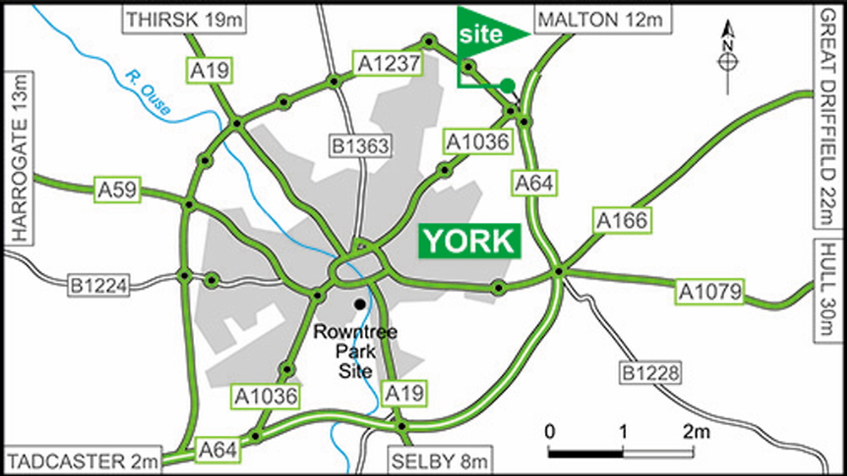 Map showing campsite location