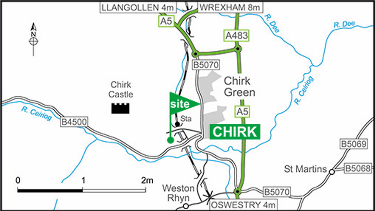 Map showing campsite location