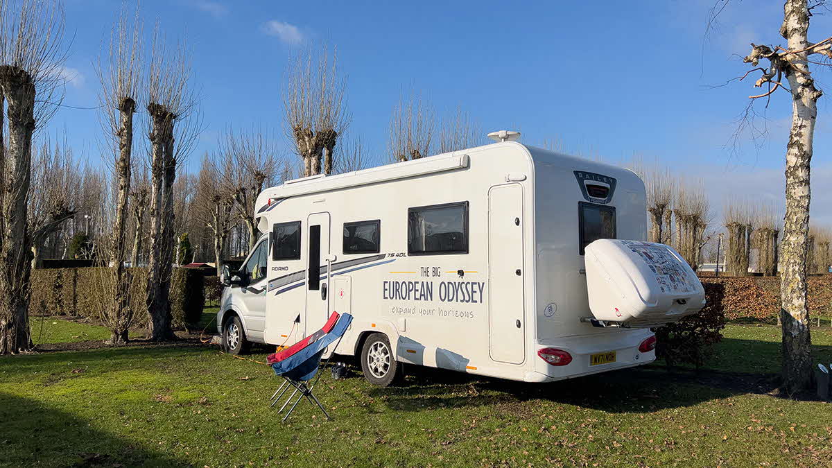 A photo of the Big European Odyssey motorhome taken by Marcus Leech in Bruges