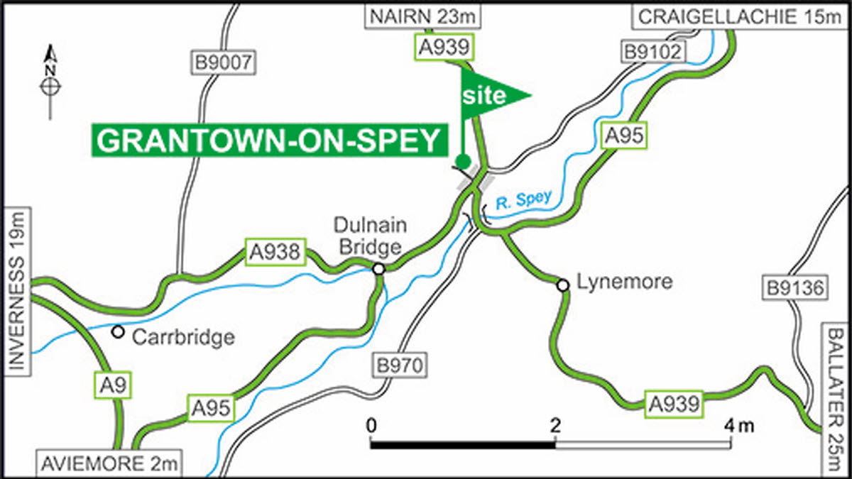 Map showing campsite location