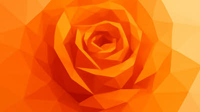 abstract graphic of an orange rose